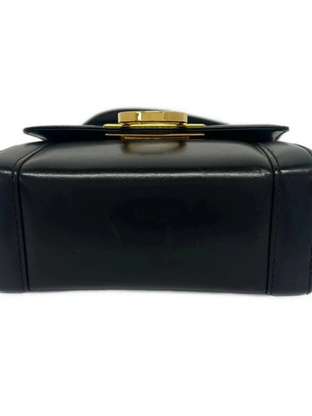 Salvatore Ferragamo Gancini Black Leather Shoulder Bag - Picture 5 of 9